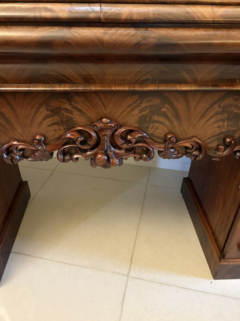 Outstanding Quality Antique Victorian Carved Mahogany Mirror Back Sideboard